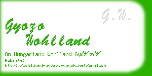 gyozo wohlland business card